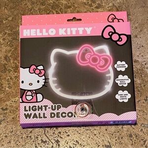New!! HELLO KITTY Pink Light-Up Wall Decor-Small